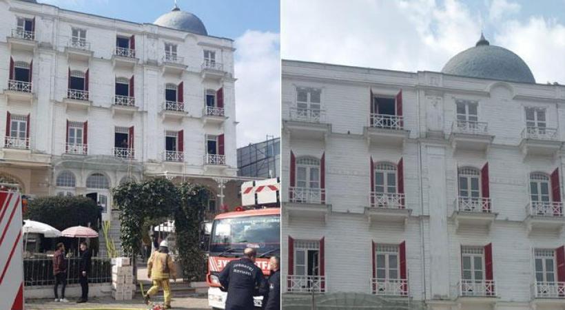 Büyükada’da tarihi otelde yangın paniği