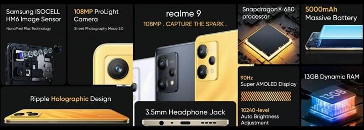 108MP ana kameralı Realme 9 4G tanıtıldı! İşte özellikleri ve fiyatı