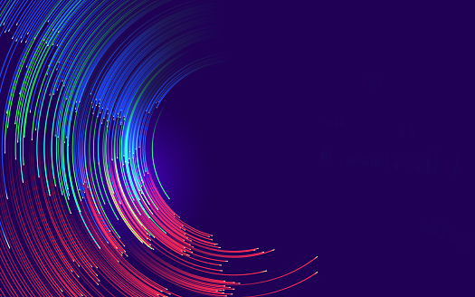 Abstract background consisting of Colorful arcs, vector illustration.
